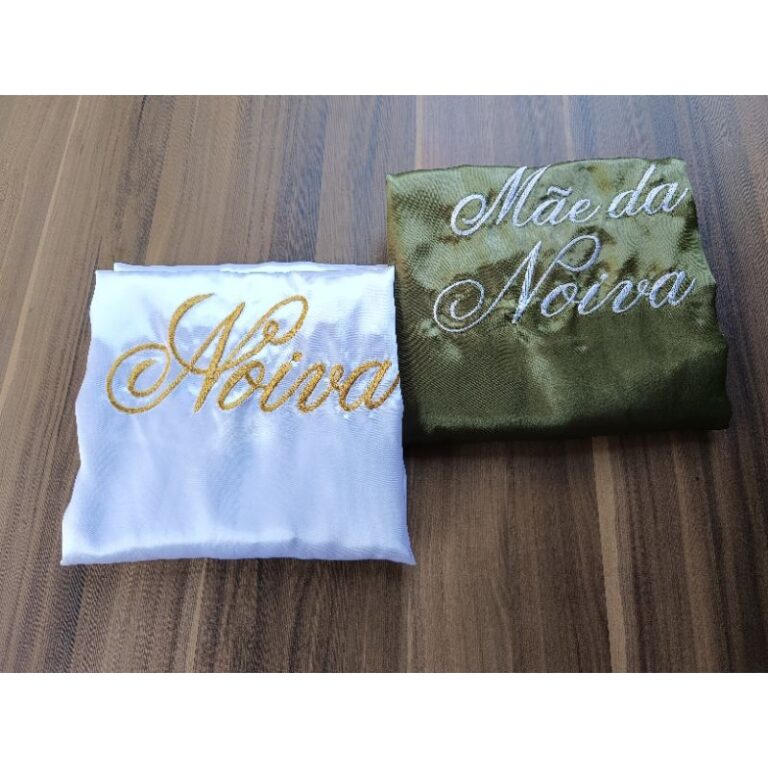 robe verde oliva bordado mãe da noiva e robe bran
