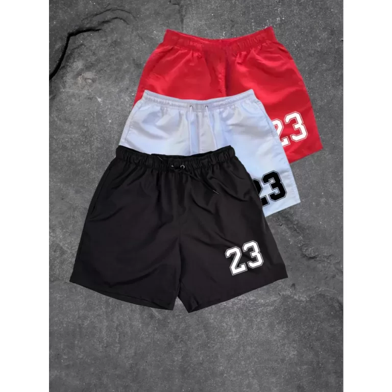 Kit 3 Short Tactel Bermuda Praia Skate Los Angeles