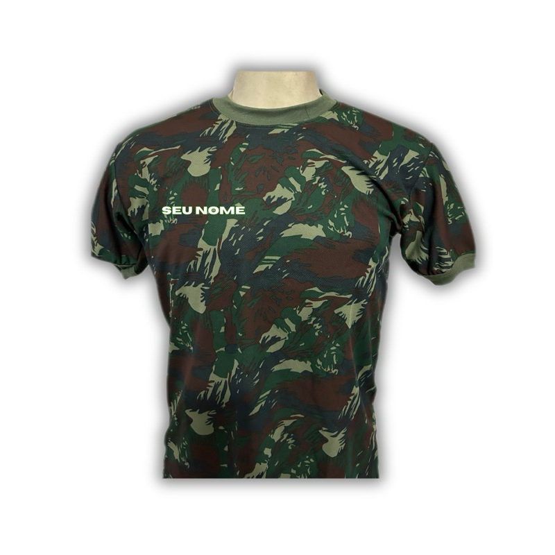 Camisa Camuflada da Aeronáutica (FAB)  Dryfit – Malha Trilobal -Com seu nome