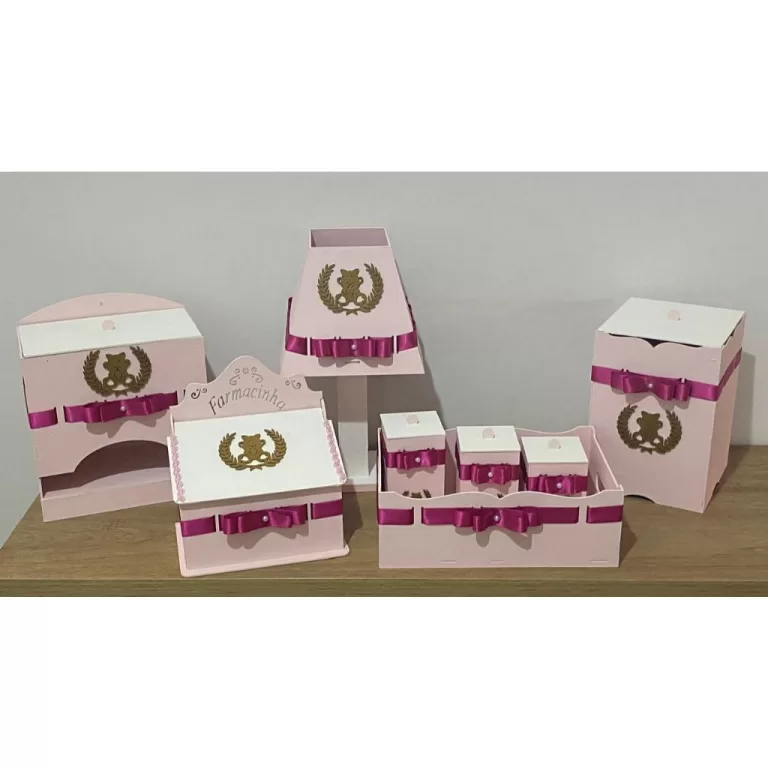 Kit Higiene Bebê Menina cuidados com bebê na cor