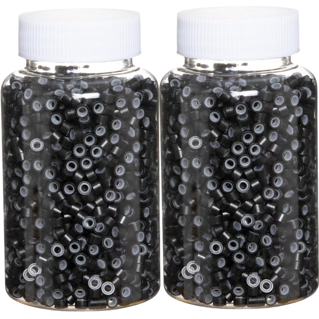 1000unid Microlink 5mm Com Silicone Megahair P/cabelos