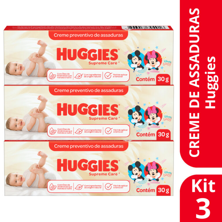 Kit 3 Pomada Para Assaduras Huggies Supreme Care 3