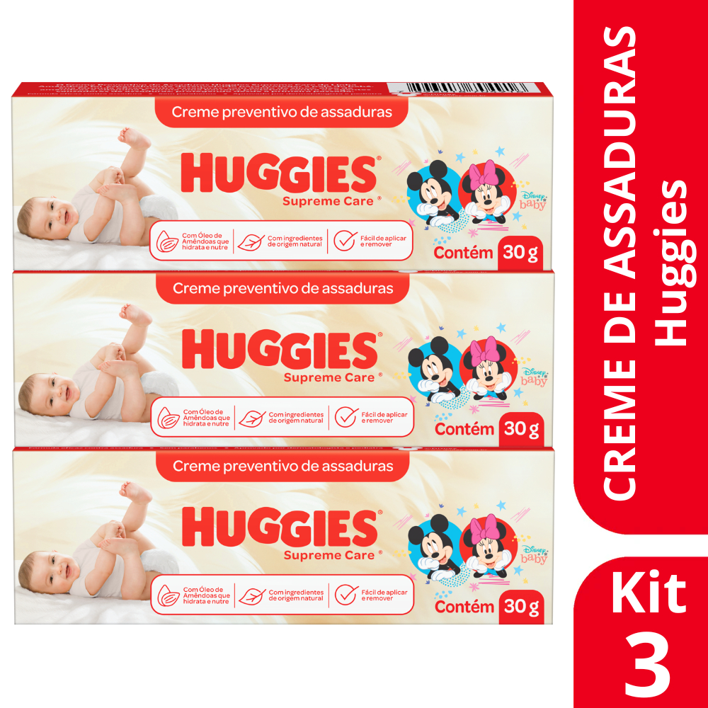 Kit 3 Pomada Para Assaduras Huggies Supreme Care 30g – Huggies