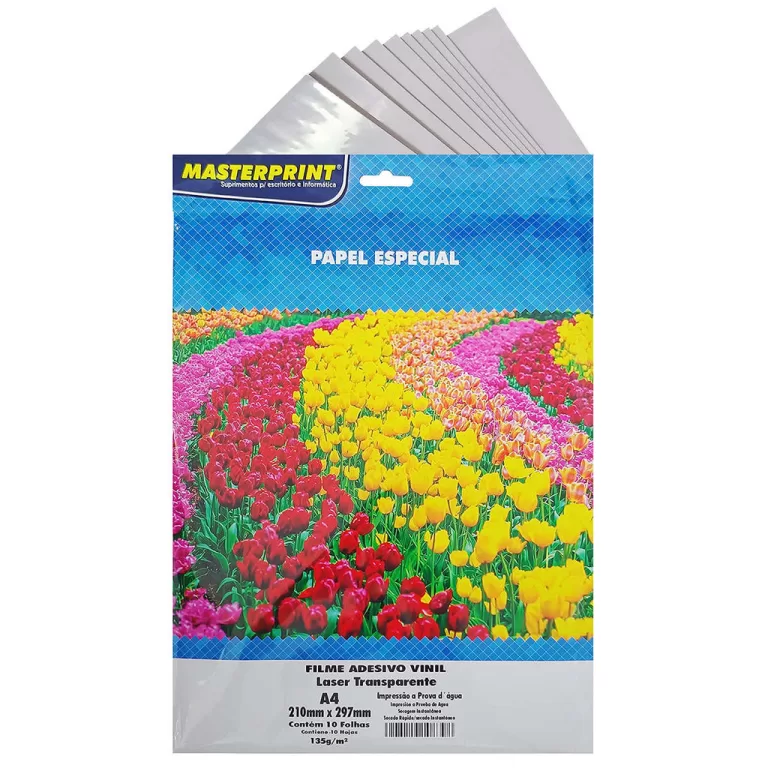 Vinil Adesivo A4 135g Transparente p/ Impressora L