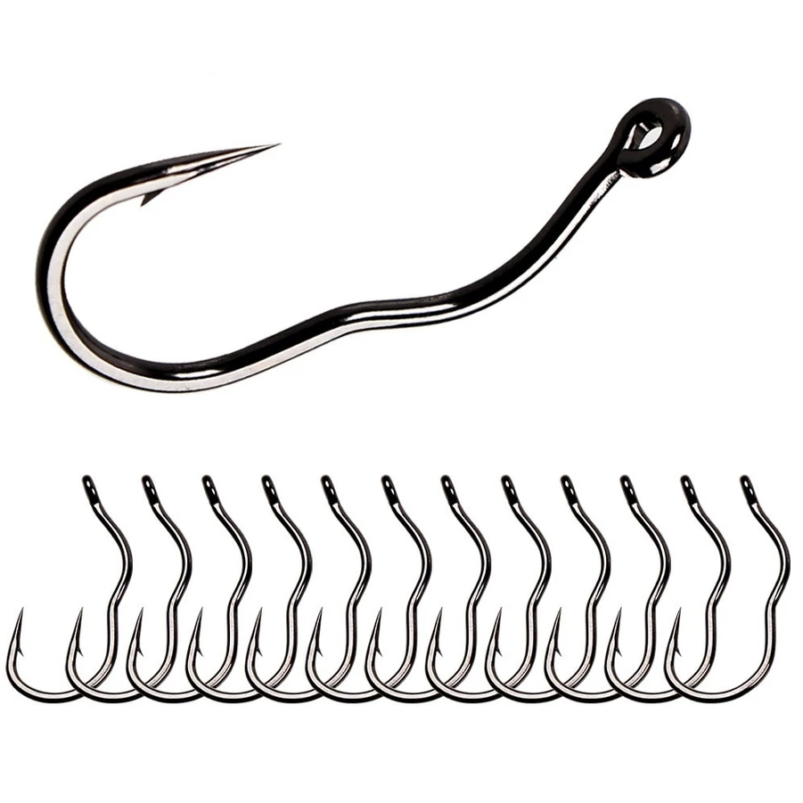 AUTO FLIP Anzol de Pesca Pancing Automático Anti-Running com Barba  e Aço Carbono