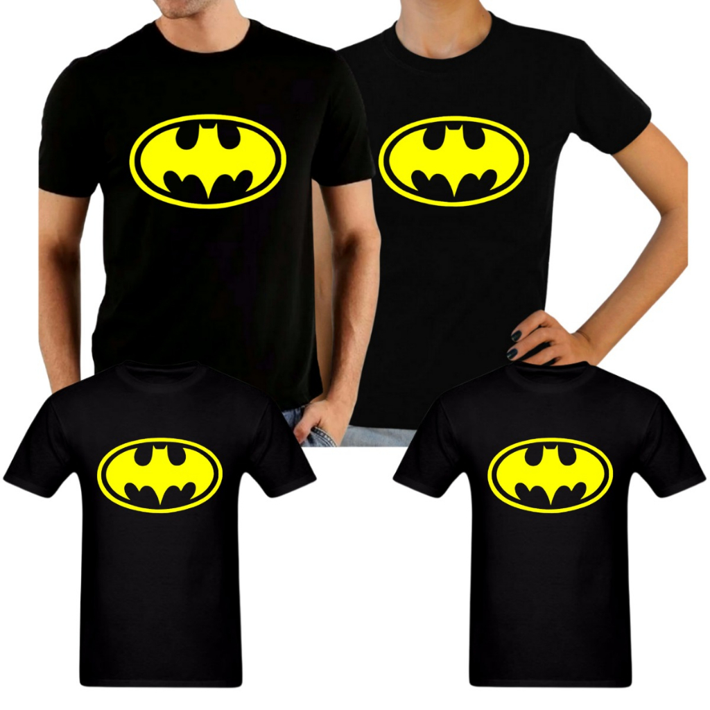 Kit Familia Camisas Tal Mãe Tal Filha Tal Pai Tal Filho BATMAN Monte Seu Kit lançamento