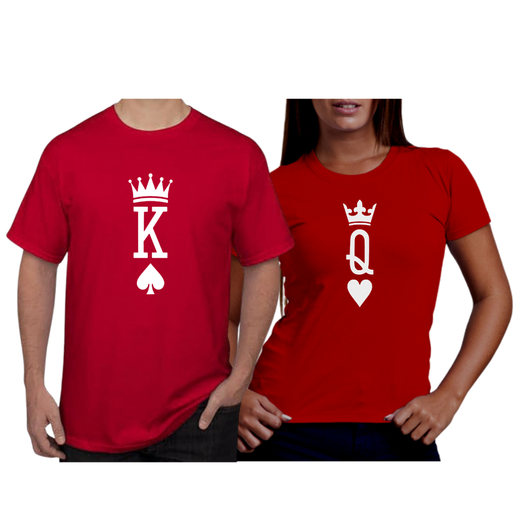 Kit 2 Camisetas Casais Para Namorados Camisas Casal Com Varias Estampas lançamento