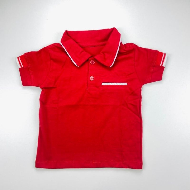 camisa tipo Polo vermelho tam 4 anos
