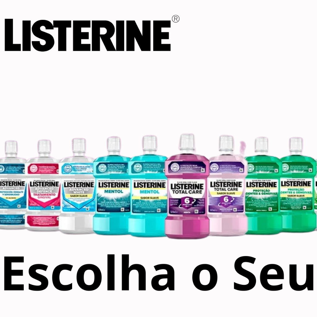 Listerine Cool Mint Enxaguante Bucal Escolha o Seu  – ( 250mL a 1,5L)