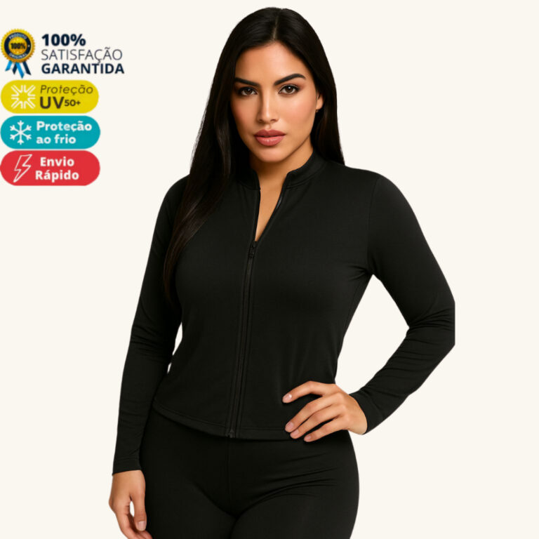 Casaco Dryfit Casaquinho Proteção Solar Zíper S
