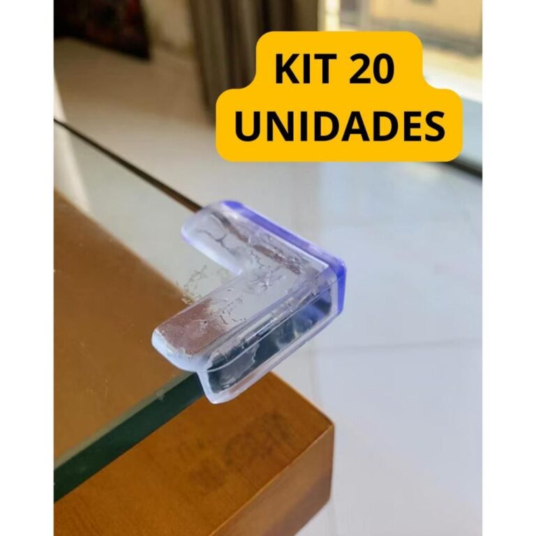kit 20 Protetores De Quina Silicone Padrão Reto S