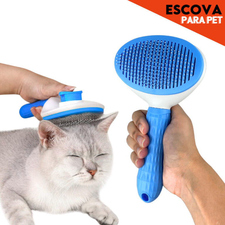 Escova Anti-Pelo para Gatos e Cães  Remove Pelos 