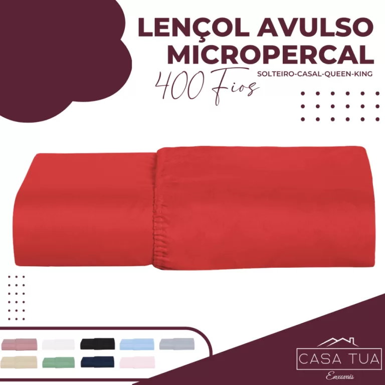 Lençol com Elástico Avulso Micropercal 400 Fios 