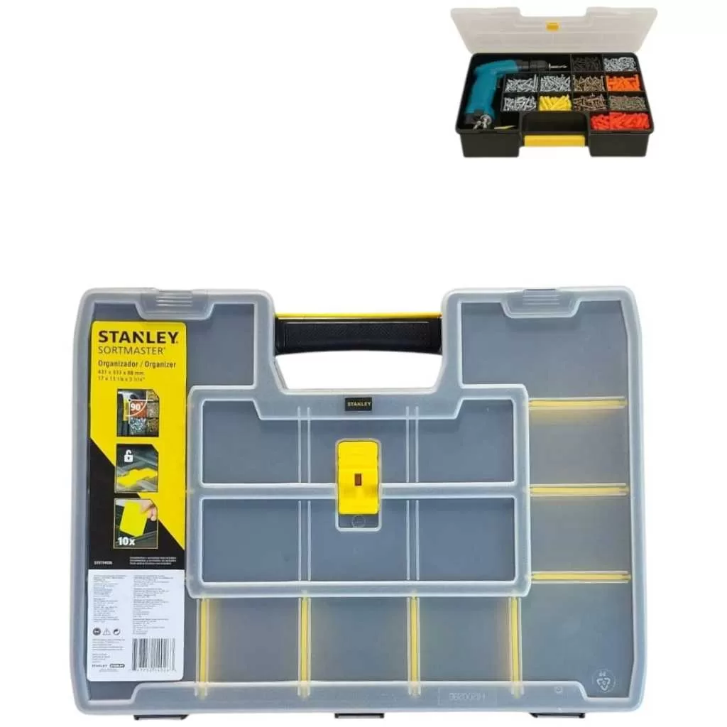 Caixa De Ferramentas Organizador Parafusos Pregos e Brocas Maleta Ferramentas Iscas Anzóis