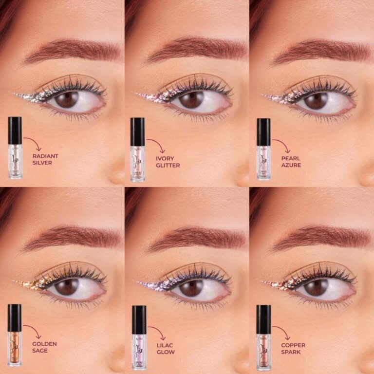 Delineador Líquido Shine Glitter Ruby Rose Novas 