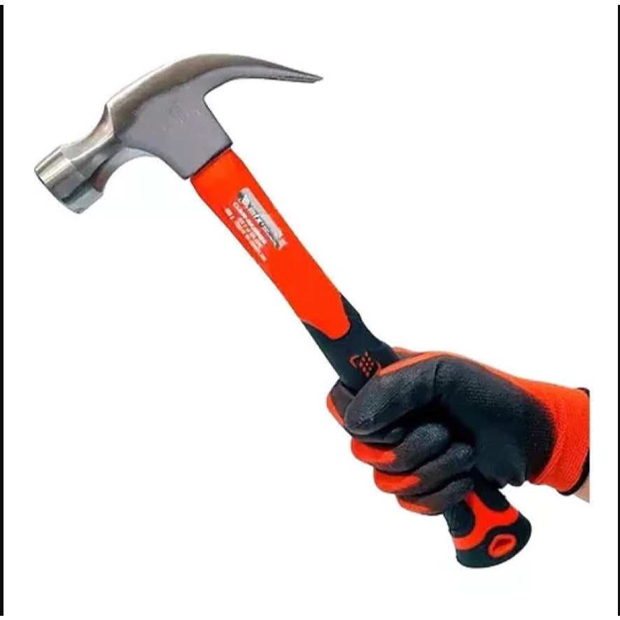 Martelo Unha Profissional Com Cabo Emborrachado Cabeça 27mm/34mm Portátil