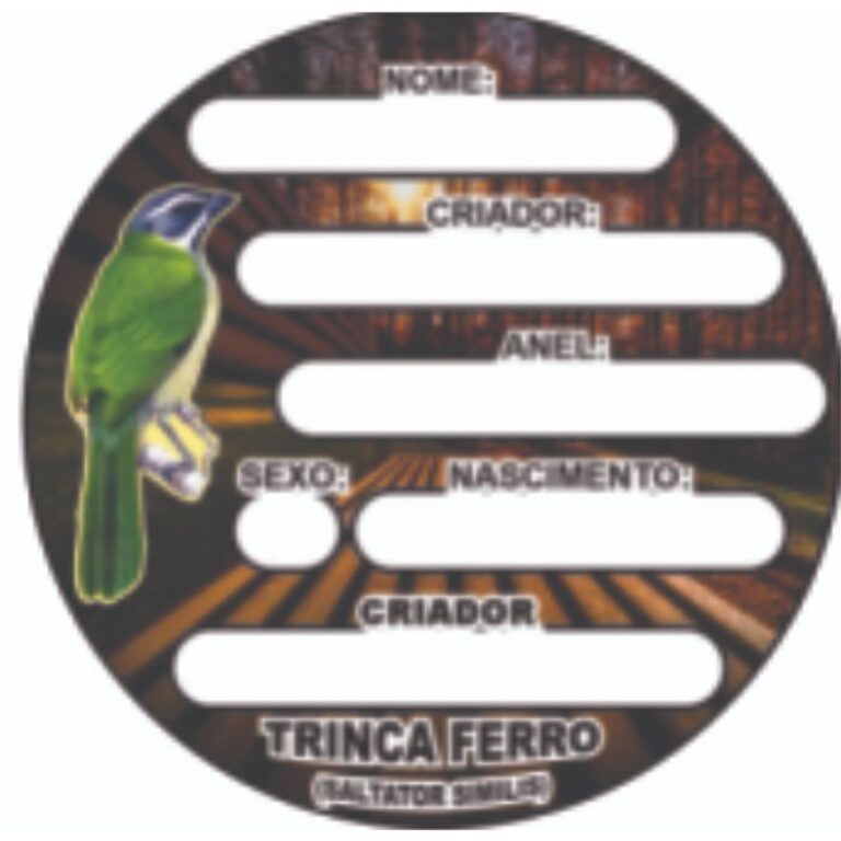 5 PLACAS DE TRINCA FERRO MODELO REDONDO PARA GAIOL