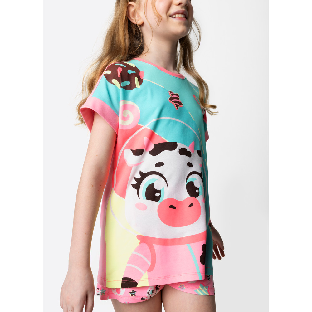 Pijama Manga Curta Menina Teen Vaca Chocolate – Puket