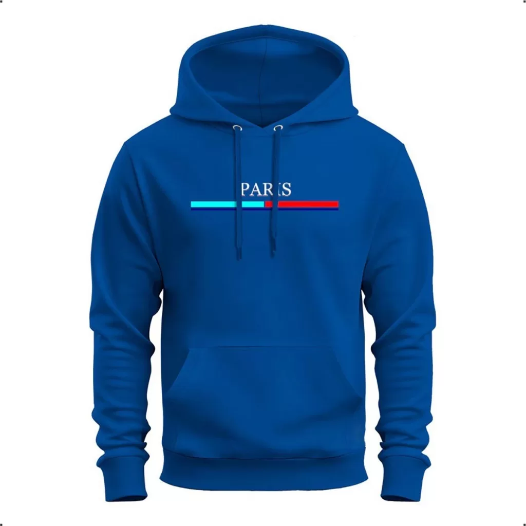 Moletom Canguru Capuz Premium Estampado Algodão Paris Tira