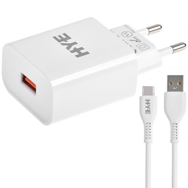 Carregador Hye HYEC77C USB de 22.5 Watts + Cabo US
