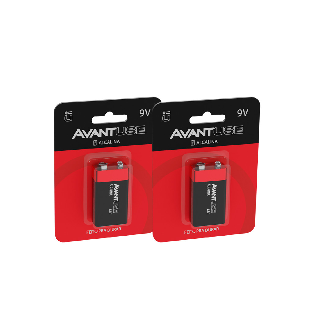 Kit 5 Baterias Pilha Alcalina 9v Cod: 408100014-5 Avant Use