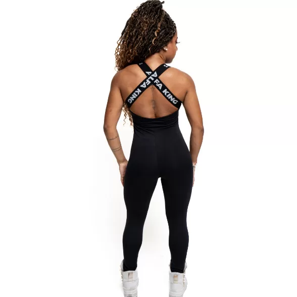 Macacão preto academia musculação treino zero t