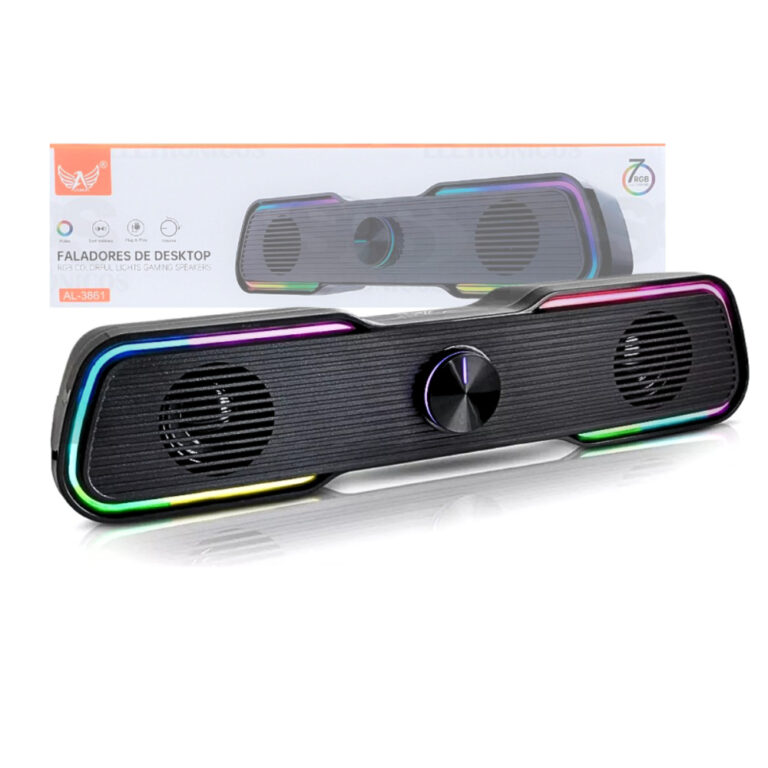 Soundbar Gamer Bluetooth RGB: Som Estéreo para PC