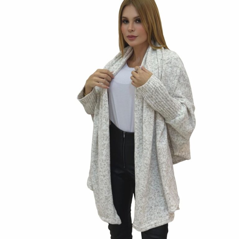 Sobretudo com Touca De Inverno Poncho Feminino Tri