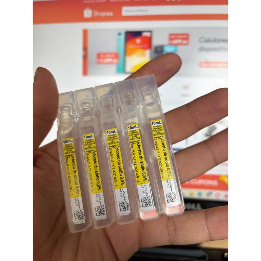 Cloreto de Sódio 0,9% 10ml – Caixa C/ 200 Unidades Equiplex