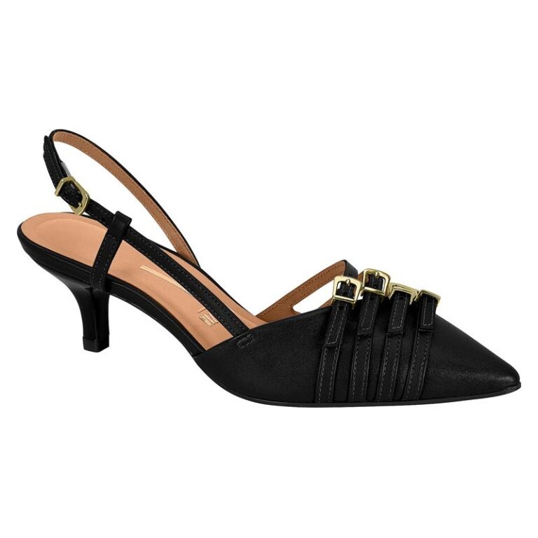 Scarpin Feminino Salto Baixo Slingback Vizzano 