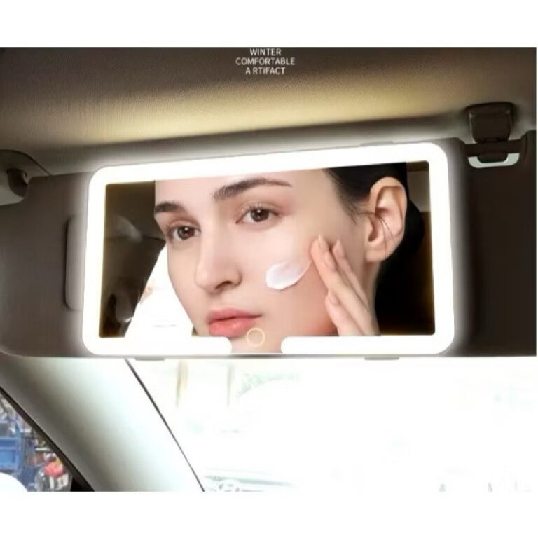 Espelho Quebra Sol de Led Retrovisor Carro Recarre