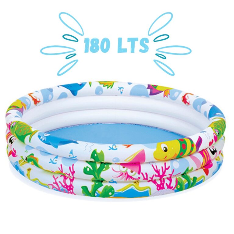 Piscina infantil inflável redonda criança 180 li