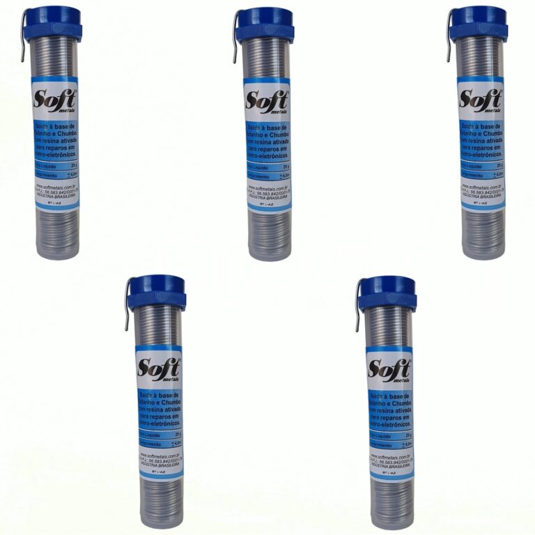 Kit 5 Solda de Estanho Tubo Soft 25g 4mt 60×4