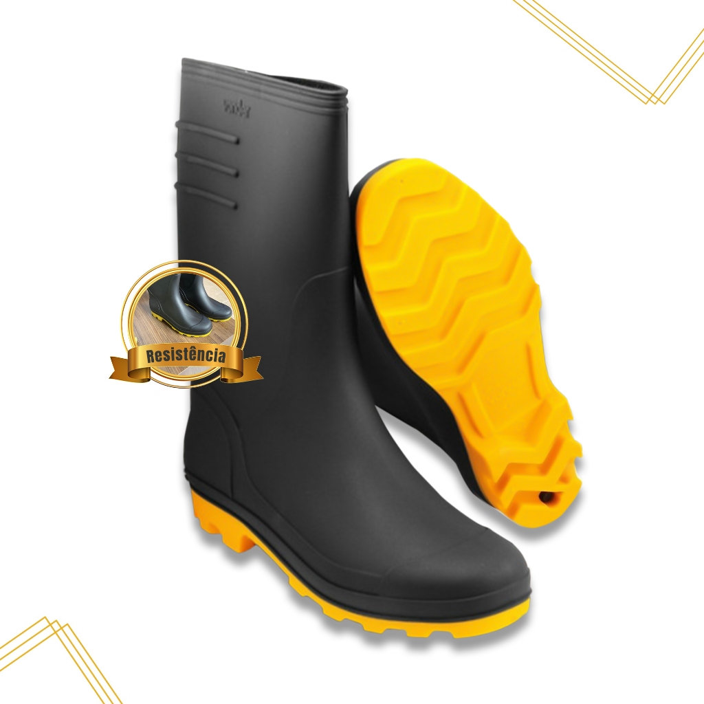 Bota para Chuva Motoqueiro Motoboy Impermeável Cano Longo Limpeza Faxina