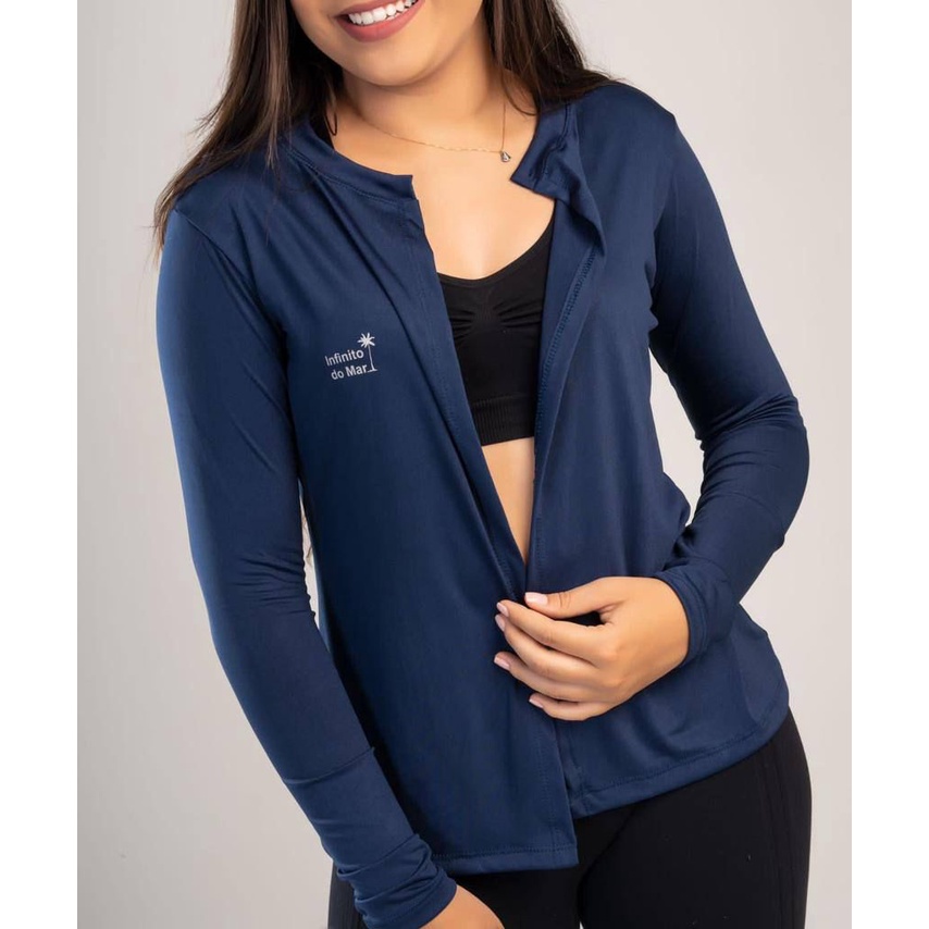 Casaquinho Casaco Blusa Proteção Solar Uv50+ Praia Academia