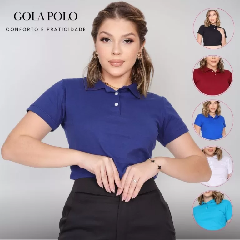 Kit 2 Camisa Gola Polo Social Camiseta Trabalho Un