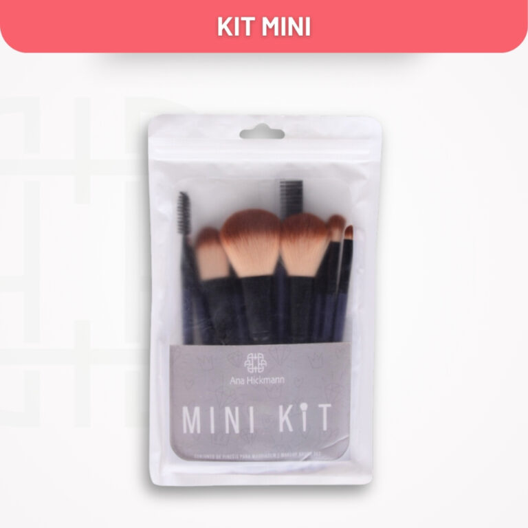 Kit de Pincéis Para Maquiagem Azul Escuro Ana Hic