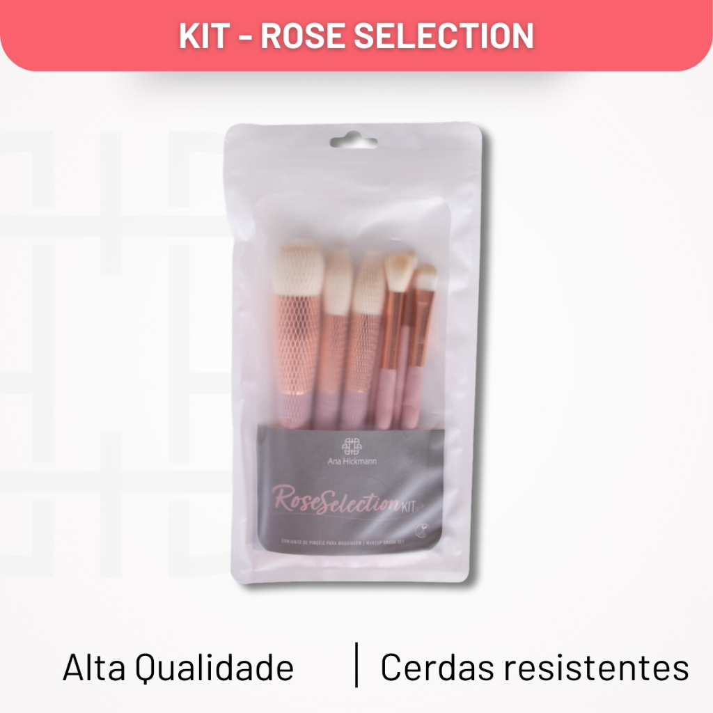 Kit de Pincéis de Maquiagem Pele e Olhos Ana Hickmann
