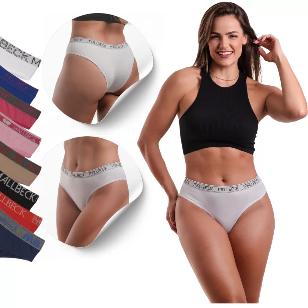 Kit 10 Calcinha Conforto Algodão Mallbeck
