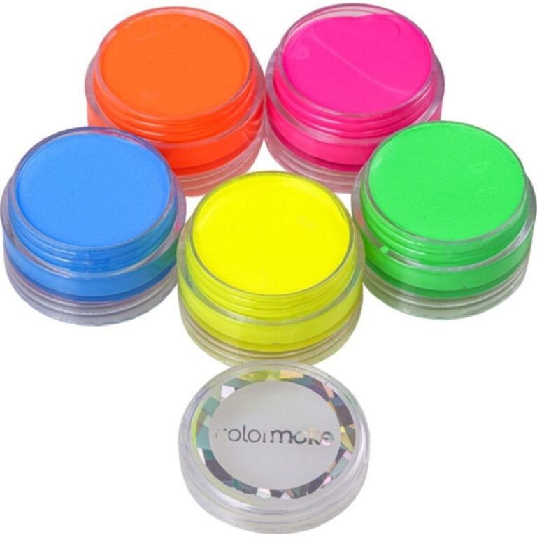 Tinta Neon Facial C/ 5 Cores Festa Neon C/ Nf E An