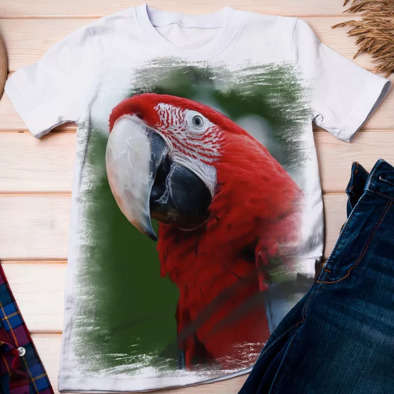 Camiseta Ave Passaro Arara Vermelha Brasil 5 ̵