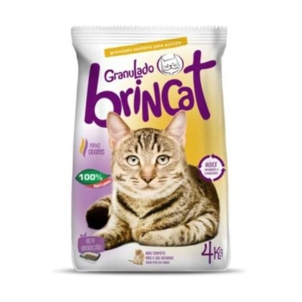 Areia Granulada Higiênica Brincat 4Kg Caixa De Ar