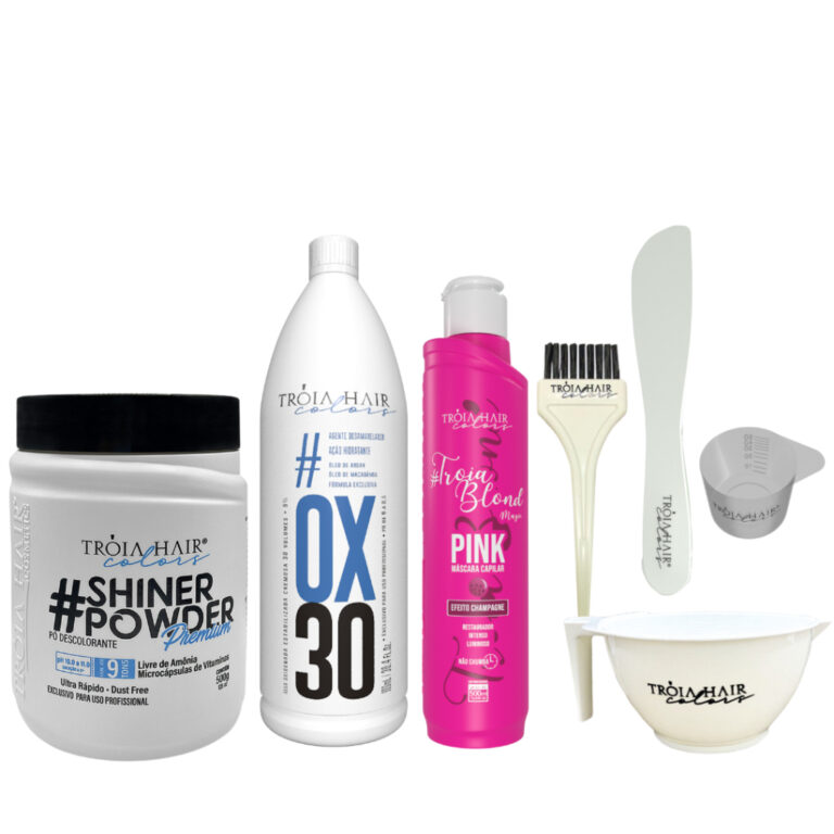 Troia Hair ox 30+ pó descolorante premium + blond