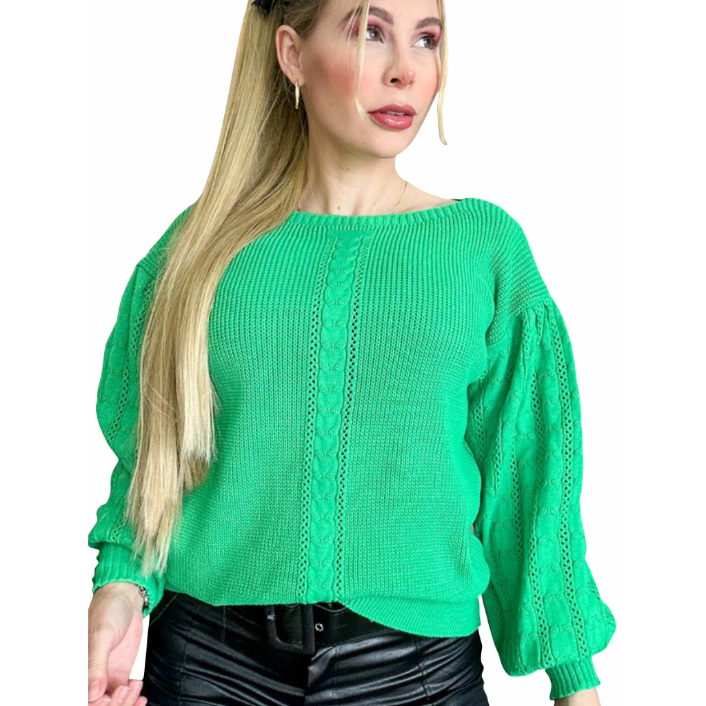 Malha Trico Tricot Feminino Inverno Manga Longa Lançamento