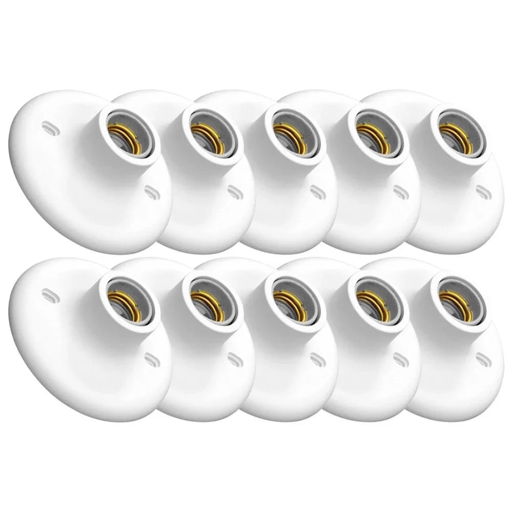 Kit 10 Bocal de Lâmpada Moderno Fácil Instalação E27