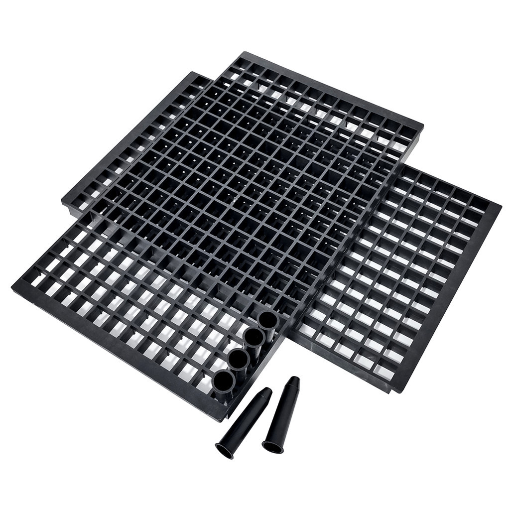 Kit 7 Bandejas Plana 228 Células Completas Com Tubetes 55cm Plantio Cultivo Mudas Plantas Horta