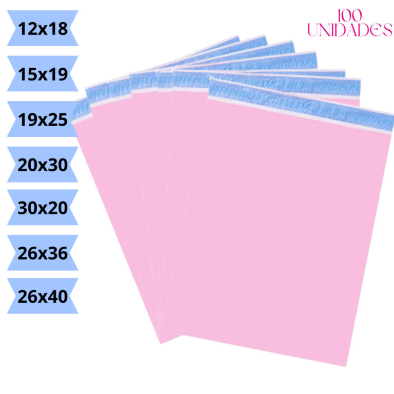 100 Envelope de Segurança Saco Plástico Envio E-
