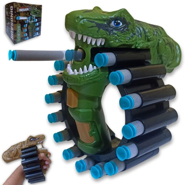 Arminha de Brinquedo Dinossauro Lançador De Dardo