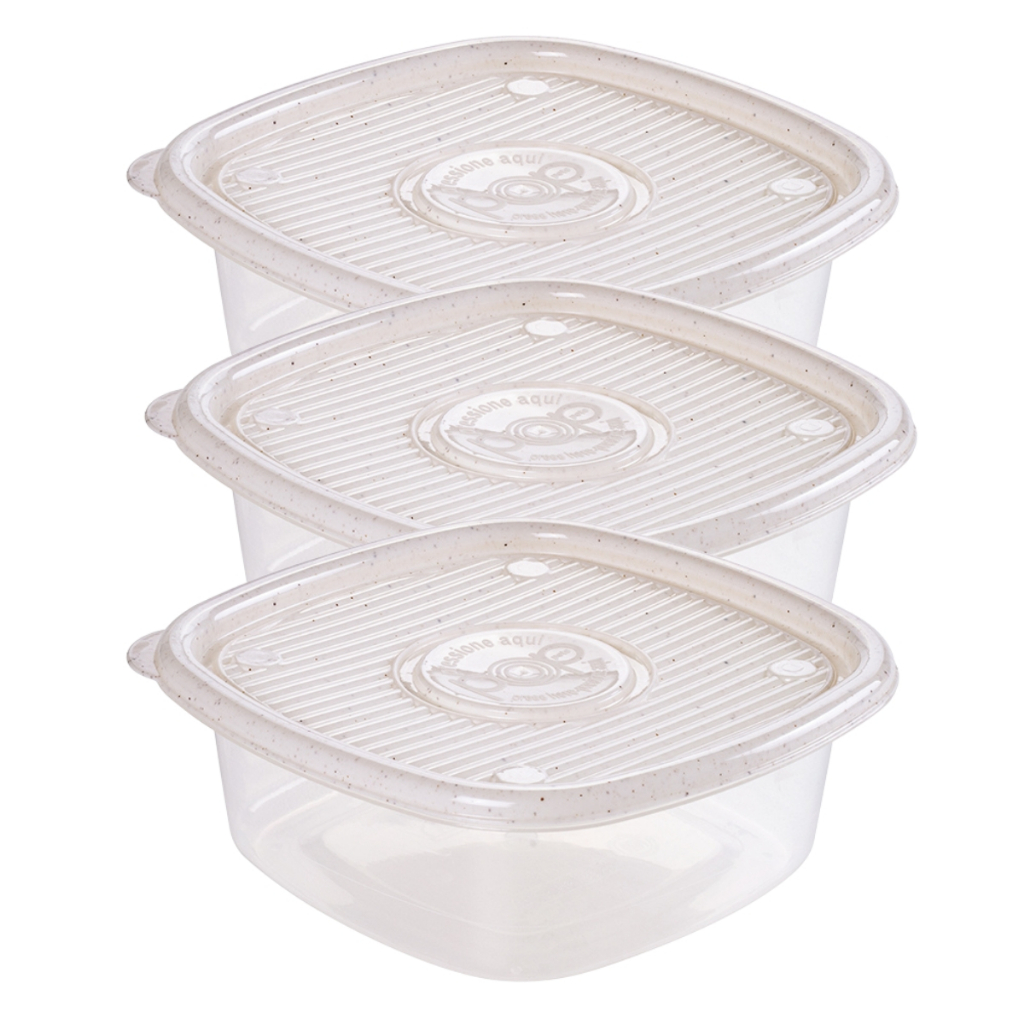 Pote Plástico 1 Litro Plasútil Alimentos Marmita Geladeira Branco Frutas Micro-ondas Fitness