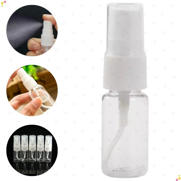 Kit 10 Frascos Borrifador Válvula Spray Transpare